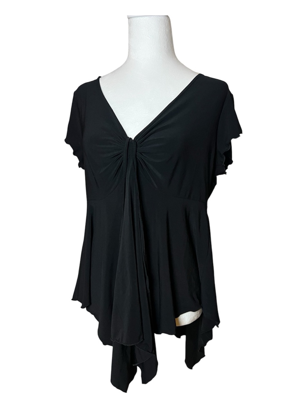 Vintage Black Fairy V-Neck Twist-Front Camisole